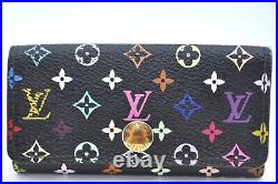 Auth Louis Vuitton Monogram Multicolor Multicles 4 Key Case M93732 Black K2723
