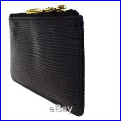 Auth Louis Vuitton Pochette Clef Coin Case Key Chain Epi Leather M63802 02EF825