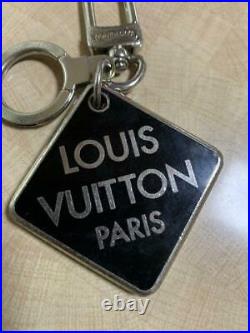 Auth Louis Vuitton Porte Cles Damier Clark M66268 Bag Charm Key Chain Key Ring
