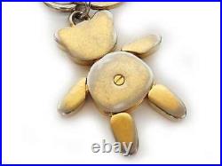 Auth PRADA Key Chain Key Ring Charm with Box Bear Logo Black Gold used