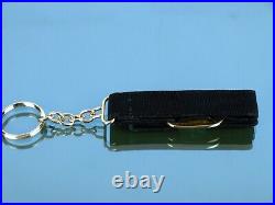 Auth Salvatore Ferragamo Vara Ribbon Metal Chain Black Key Ring Key Holder Italy