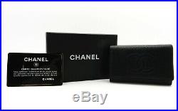 Authentic CHANEL Caviar Skin Coco Mark 6 Hooks Key Case A13502 Black 18039679LN