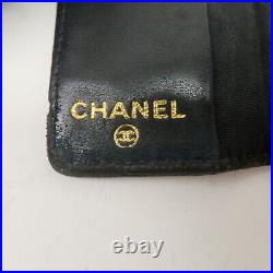 Authentic CHANEL Set of 2 Lamb Skin Caviar Skin 6 Hook Key Case BlackUsed F/S