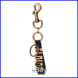 Authentic Christian Dior Black Calfskin Leather J'ADIOR Key Ring Chain Gold HW