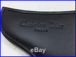 Authentic Christian Dior Trotter Key Ring Bag Charm Black Canvas 9A110480V