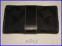 Authentic Coach 4 Ring Key Case Holder Charcoal/Black 4 1/8 X 2 3/8 $95