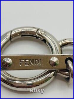 Authentic FENDI Monster Fur Bag Charm Bag Charm Key Chain Key Ring White Black