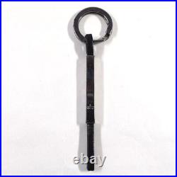 Authentic GUCCI fashionable Stylish key ring key chain silver black No Box used