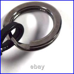 Authentic GUCCI fashionable Stylish key ring key chain silver black No Box used