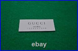 Authentic GUCCI key holder chain ring black charm leather GG logo from japan