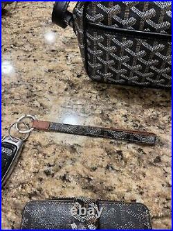 Authentic Goyard key chain Brown Black Comes With Box