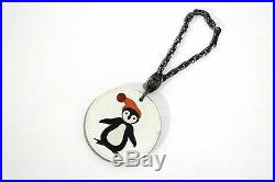 Authentic HERMES Penguin Motif Key Chain Bag Charm Animal Epson (271025)