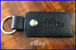 Authentic Hermes Black Leather Key Chain Holder