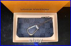 Authentic Louis Vuitton Damier Graphite Key Chain Pouch Pochette NIB Brand New