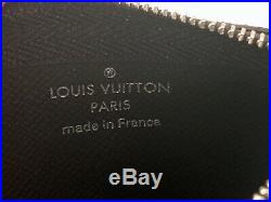 Authentic Louis Vuitton Damier Graphite Key Chain Pouch Pochette NIB Brand New