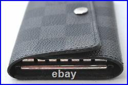 Authentic Louis Vuitton Damier Graphite Multicles 6 Key Case M62662 LV A8913
