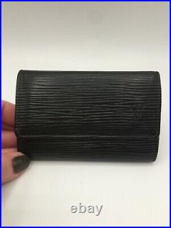 Authentic Louis Vuitton Epi Multicles 6 Key Case Holder Black