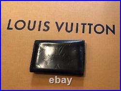 Authentic Louis Vuitton Gurase Black Monogram Leather Key Wallet Holder Chain