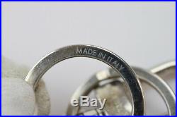 Authentic Louis Vuitton Key Ring Damier Dice Black X Silver M00067 118494