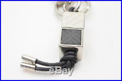 Authentic Louis Vuitton Key Ring Damier Dice Black X Silver M00067 361825