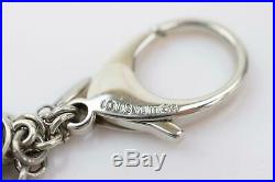 Authentic Louis Vuitton Key Ring Fleur De Epi Black X Silver 812076