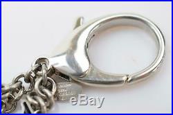 Authentic Louis Vuitton Key Ring Fleur De Epi Black X Silver 812076
