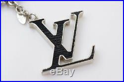 Authentic Louis Vuitton Key Ring Fleur De Epi M65084 Black X Silver 600570