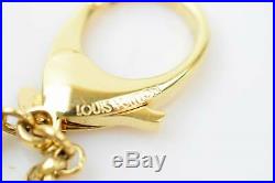 Authentic Louis Vuitton Key Ring Fleur De Monogram Beiges X Black 900559