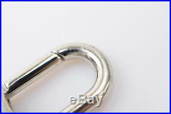 Authentic Louis Vuitton Key Ring LV Club Silver X Black Taiga Leather 366381