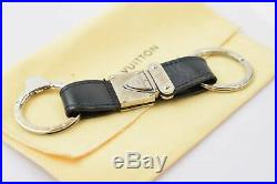 Authentic Louis Vuitton Key Ring Nomade Valet M85034 Black X Silver 370522