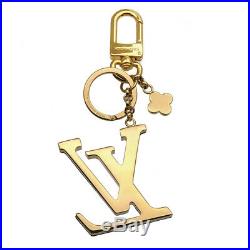 Authentic Louis Vuitton Porte Cles Capucine Key Chain Noir M63080 Used F/S