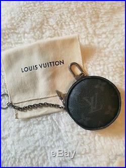 Authentic Louis vuitton monogram pouch bag keychain coin purse charm m62796