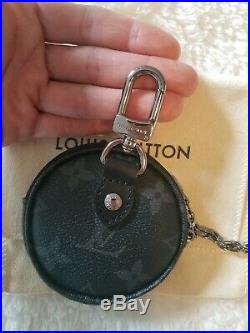 Authentic Louis vuitton monogram pouch bag keychain coin purse charm m62796