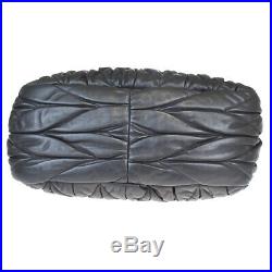 Authentic MIU MIU Logos Chain Shoulder Bag Leather Key Black Turkey 61MA992