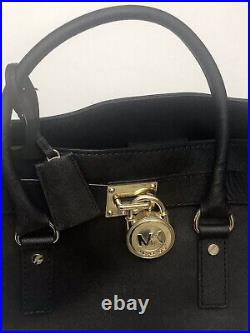 Authentic Michael Kors Black Hamilton Satchel Handbag Medium