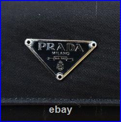 Authentic PRADA 6-Ring Key Case Triangle logo Black Unisex M222