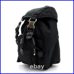 Authentic PRADA Backpack type key chain 2TT061 Nylon Black Used Unisex