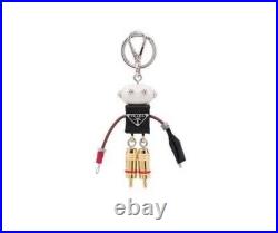 Authentic PRADA Keyring Bag Charm Key Holder Robot Edward Key Chain with pouch