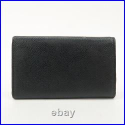 Authentic PRADA Leather 6 KeyHook Key Case Key Holder NERO Black 1PG222 Used F/S