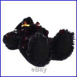 Authentic PRADA MILANO Logo Bear Key Chain Bag Charm Beads Wool Black 60MA691