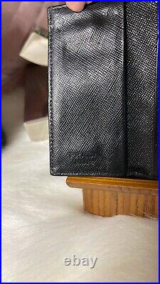 Authentic Prada Black Nylon And Leather 6 Key Ring Key Case