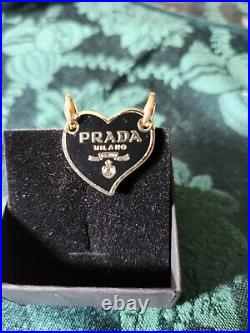 Authentic Prada Zip Charm/unbranded Chain