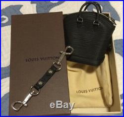 Authentic RARE Preowned Louis Vuitton Black Epi Mini Lockit Keychain Rare