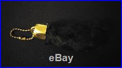 BLACK Lucky Rabbit's Foot Keychain Key Ring Natural Real Dyed Stocking Stuffer
