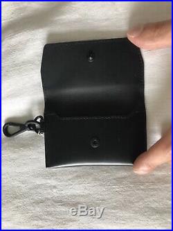 BNWT $250 Dries Van Noten Black Leather Wallet Card Holder Key Chain