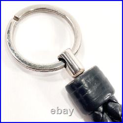 BOTTEGAVENETA key ring Intrecciato leather/metal black mens