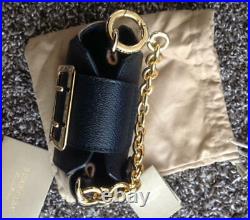 BURBERRY Buckle Bag Square Small in Leather Bag Charm Unused New