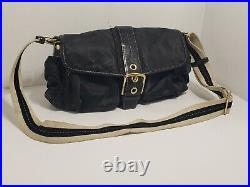 Black Coach Satchel C05J 8F27 Rare With Tag And Key Chain Purse Hand Bag Shoulder