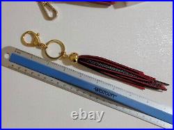 Black Red Bottom FX Leather Tassel and Key Chain Set, Bag Purse Charm Custom HM