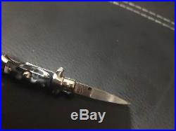 Black handle Italian Mini Wasp body Stiletto Keychain pocket knife